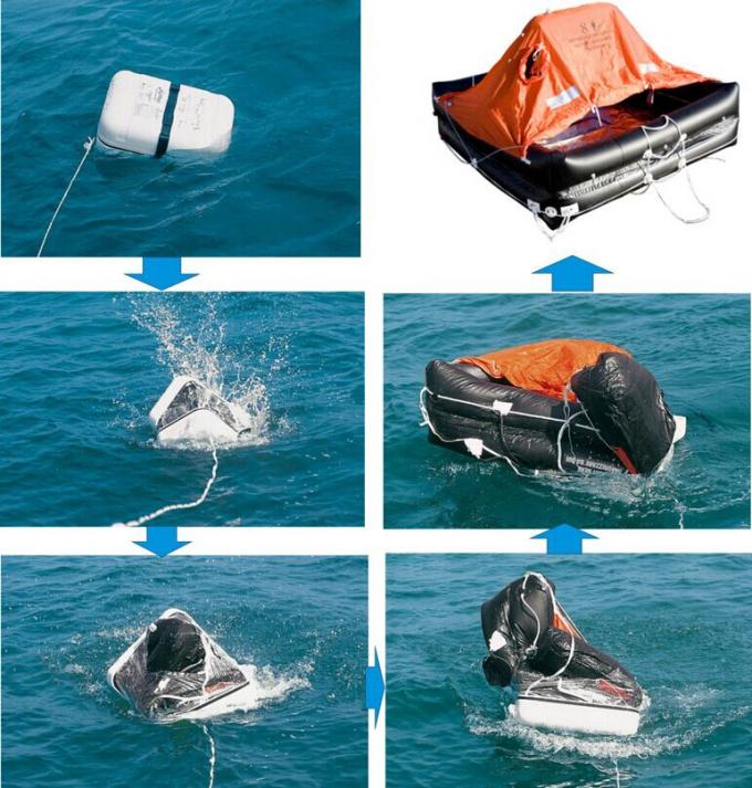 LifeSaving Unit SOLAS Inflatable Marine Life Rafts For Vessel Sailing