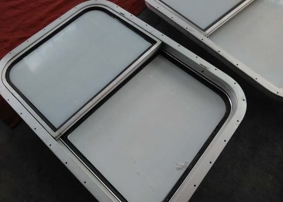 China Brass Fixed Rectangular Marine Glass Windows For Ship Cabin supplier