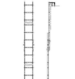 China Anti-corrosive Marine Draft Ladder , Boat Boarding Ladders Surface Oxidated supplier