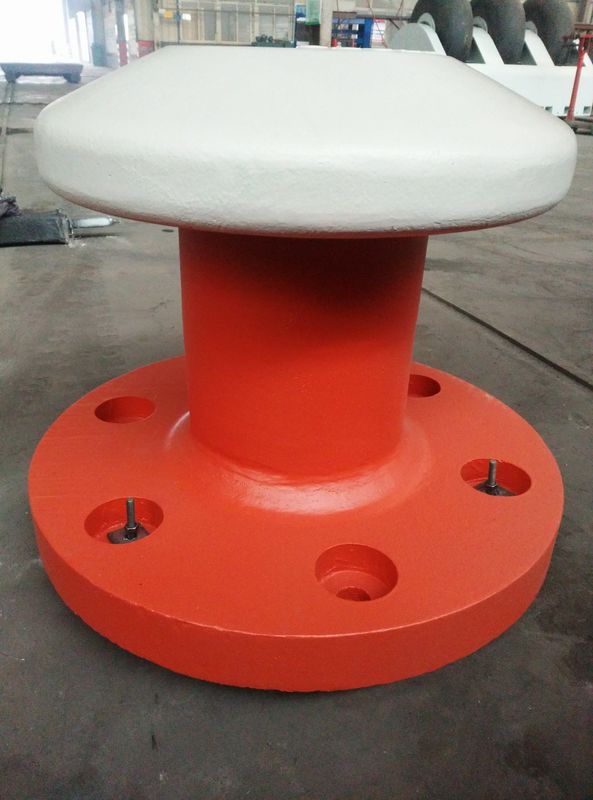 Round Base 350 KN Marine Ports Marine Mooring Bollard 12 Months Warranty