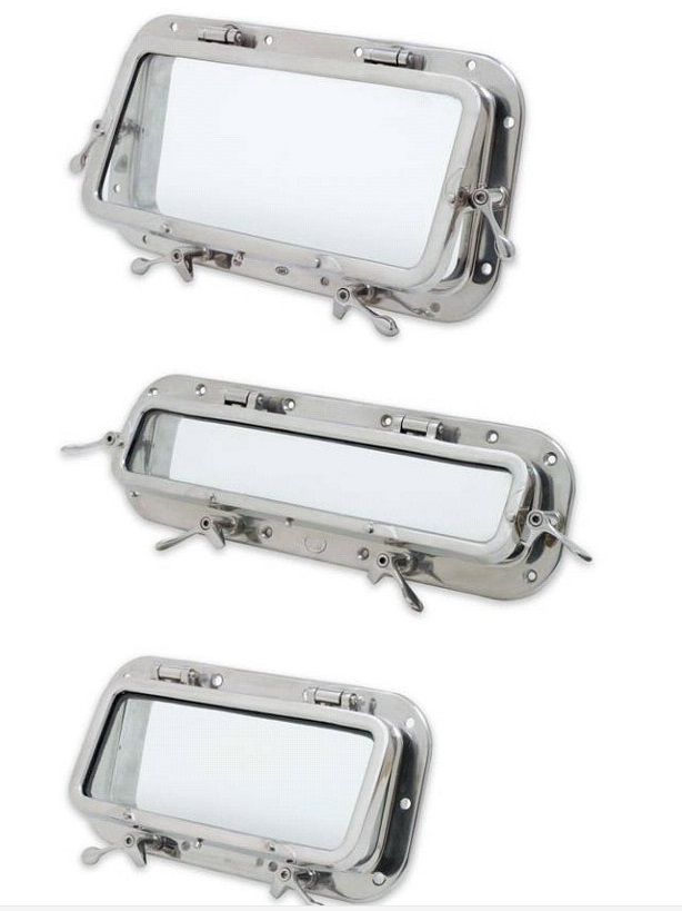 Aluminum Oval Portlight Marine Porthole Windows with Frosted Glass