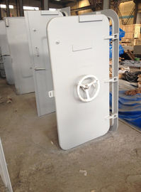 China White Coating Round Window Marine Watertight Door With Wheel Handle supplier