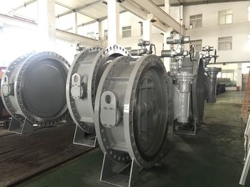 China DN1200 Size Double Flanged Gear Box Operator Marine Butterfly Valve supplier