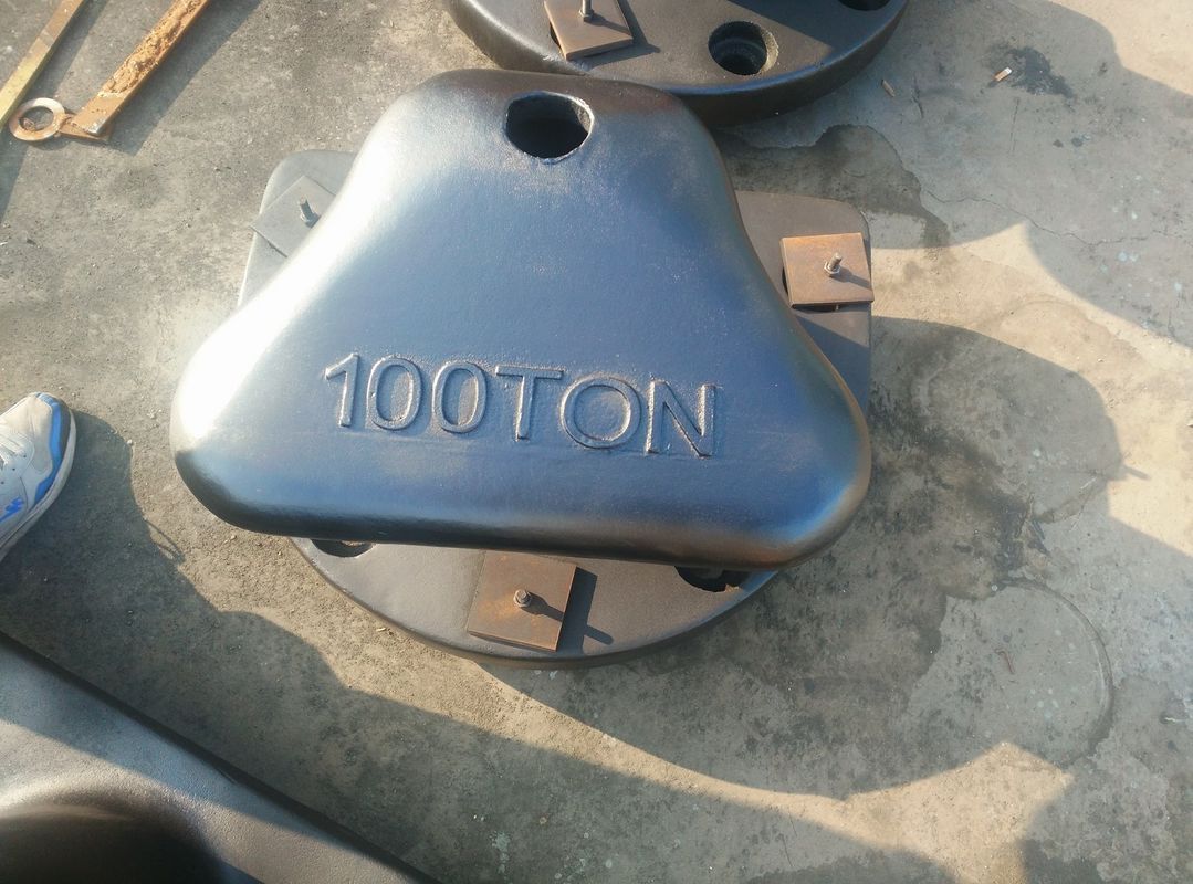 SWL 100 Ton Marine Mooring Components Cast Iron T Head Ship Mooring