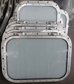 Rectangular Portlight Boat Aluminum Steel Marine Windows , Fixed Windows supplier