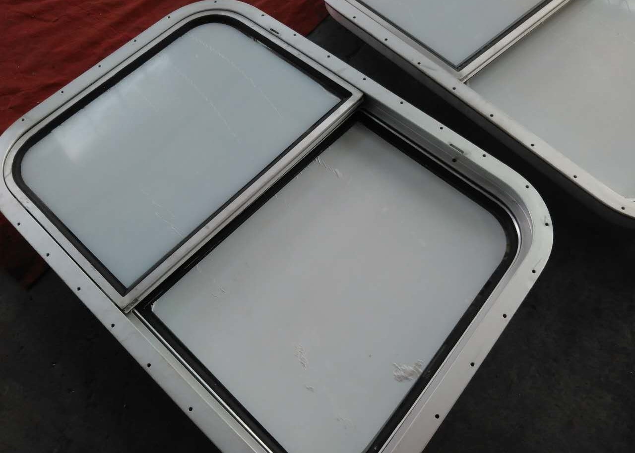 Brass Fixed Rectangular Marine Glass Windows For Ship Cabin